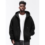 Solid Thermal Men's Hooded Jacket Casual Long Sleeve Hoodies With Zipper Gym Sports Hooded Coat For Winter Fall