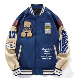 Loose Oversize  Vintage Baseball Jacket With Embroidered Letters Print For Men Loose Oversize Jacket Gifts Best Sellers