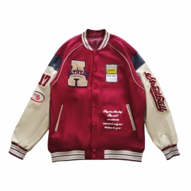 Loose Oversize  Vintage Baseball Jacket With Embroidered Letters Print For Men Loose Oversize Jacket Gifts Best Sellers