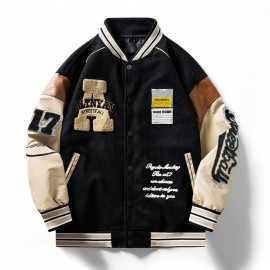 Loose Oversize  Vintage Baseball Jacket With Embroidered Letters Print For Men Loose Oversize Jacket Gifts Best Sellers