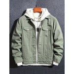 Men's Chic Denim Jacket, Street Style Button Up Cotton Jacket Coat For Spring Fall New Generation