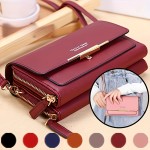 Multi Functional Crossbody Bag, Fashion Letter Graphic Long Wallet, Mobile Phone Purse & Card Holder