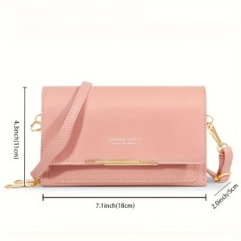 Multi Functional Crossbody Bag, Fashion Letter Graphic Long Wallet, Mobile Phone Purse & Card Holder