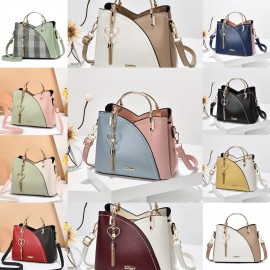 Elegant Colorblock Tote Bag, Top Handle Sathcel, Women's Fashion Handbag, Shoulder Bag, Crossbody Bag & Purse