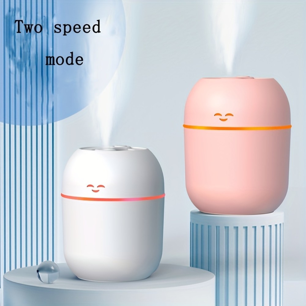 220ml Quiet and Adjustable Ultrasonic Air Humidifier with USB Charging - Perfect for Office, Travel, and Baby's Room