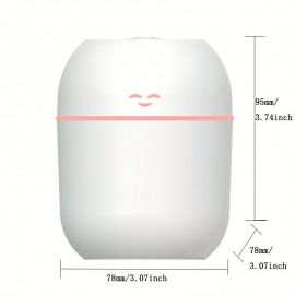 220ml Quiet and Adjustable Ultrasonic Air Humidifier with USB Charging - Perfect for Office, Travel, and Baby's Room