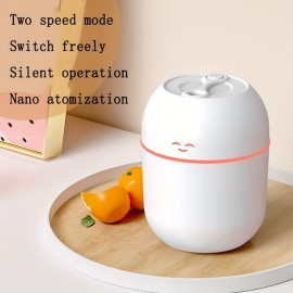 220ml Quiet and Adjustable Ultrasonic Air Humidifier with USB Charging - Perfect for Office, Travel, and Baby's Room