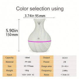 7-Color LED Electric Humidifier for Bedroom, Office, and Desktop - Adjustable Timer and Moisture Control