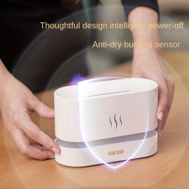 USB Flame Aromatherapy Humidifier - Perfect for Home and Office, Creates Soothing Atmosphere and Simulates Real Flame