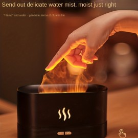 USB Flame Aromatherapy Humidifier - Perfect for Home and Office, Creates Soothing Atmosphere and Simulates Real Flame