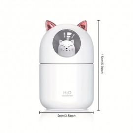 Portable Cat USB Humidifier - Refreshing Fragrance for Home and Car Use