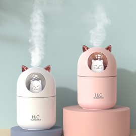 Portable Cat USB Humidifier - Refreshing Fragrance for Home and Car Use