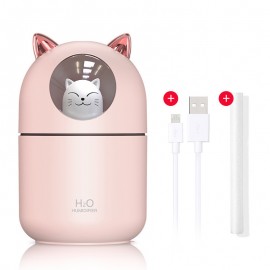 Portable Cat USB Humidifier - Refreshing Fragrance for Home and Car Use