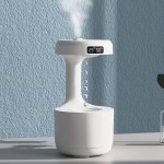 Multi-functional Anti-Gravity Humidifier with Clock, Night Light, and Ornament - Enhance Your Home's Atmosphere and Health