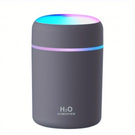 10.14oz Portable Air Humidifier USB Colorful Atmosphere Light Mini Desktop Sprayer For Car Bedroom Office