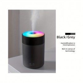 10.14oz Portable Air Humidifier USB Colorful Atmosphere Light Mini Desktop Sprayer For Car Bedroom Office