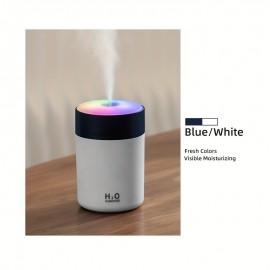 10.14oz Portable Air Humidifier USB Colorful Atmosphere Light Mini Desktop Sprayer For Car Bedroom Office