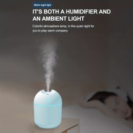 1pc White/Pink/Blue Humidifiers For Bedroom, Humidifier, Humidifiers, Humidifiers For Large Room& Essential Oil Diffuser, Quiet Cool Mist For Home And Plants, Last Up To 4 Hours