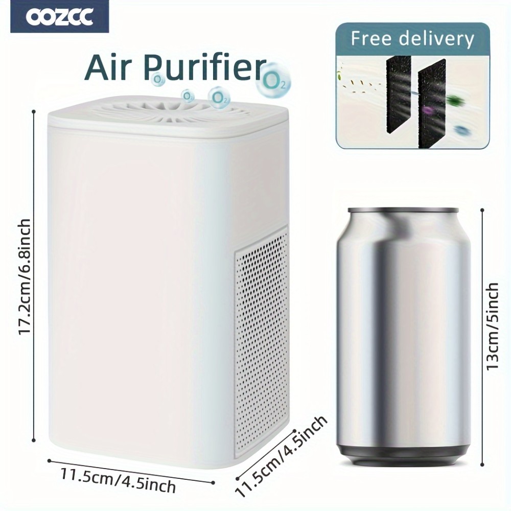 Smart Home Mini Air Purifier - Removes Formaldehyde, Dust, Second-Hand Smoke, PM 2.5, And Allergens With Silent Negative Ion Technology