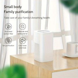 Smart Home Mini Air Purifier - Removes Formaldehyde, Dust, Second-Hand Smoke, PM 2.5, And Allergens With Silent Negative Ion Technology