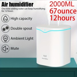 Portable Cool Mist Humidifier with 2 Mist Modes, 7-Color Light, and Auto Shut-Off - Perfect for Travel, Home, and Bedroom