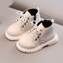 Vintage Cool Boots For Boys Kids, Comfortable Non Slip Boots With Zipper For Indoor Outdoor Travel, Spring And Autumn