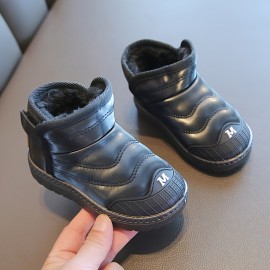 Comfortable Snow Boots For Boys, Soft Warm Plus Fleece Boots For Outdoor Walking Hiking, Autumn And Winter