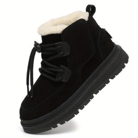 Comfortable Non Slip Boots For Boys, Soft And Warm Plus Fleece Boots For Outdoor Walking Hiking, Autumn And Winter