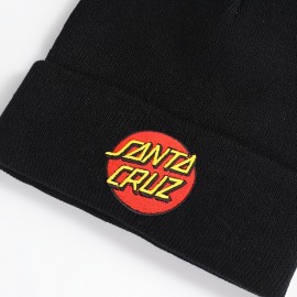 Red Logo Embroidery Graphic Beanie Solid Color Knit Hats Coldproof Skull Cap Unisex Cuffed Beanies For Women Men Autumn & Winter