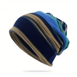 Tid Dye Striped Slouchy Beanie Trendy Graphic Color Coldproof Skull Cap Lightweight Elastic Beanies Unisex Chemo Cap For Women Men