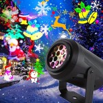 1pc LED Christmas projection light, Christmas night light, USB projection night light, high-definition projector atmosphere light, holiday light, household stage light, snowflake Christmas laser projector