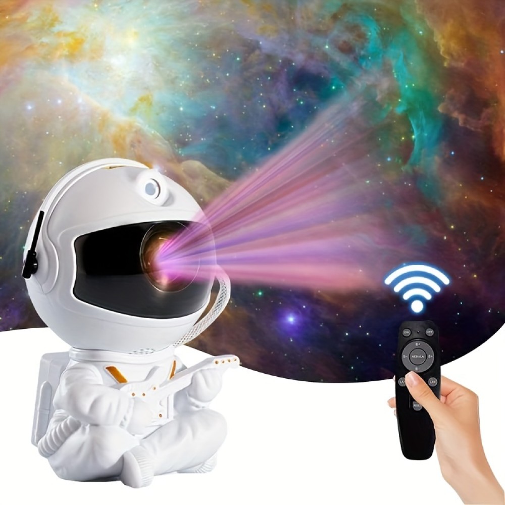 1pc Astronaut Milky Way Projection Lamp With Remote Control USB Power Cord Planet Projection Lamp Night Light Suitable For Adult Game Room/home Theater/ceiling/room Decoration