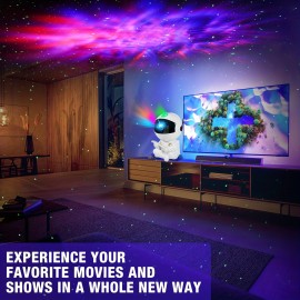 1pc Astronaut Milky Way Projection Lamp With Remote Control USB Power Cord Planet Projection Lamp Night Light Suitable For Adult Game Room/home Theater/ceiling/room Decoration