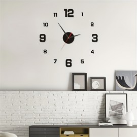 Simple Large Luminous Mute Clock Diy Three-dimensional Digital Wall Clock Living Room Bedroom Digital Wall Sticker Clock