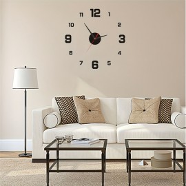 Simple Large Luminous Mute Clock Diy Three-dimensional Digital Wall Clock Living Room Bedroom Digital Wall Sticker Clock