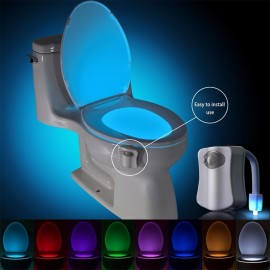 Smart PIR 8 Colors Motion Sensor Toilet Seat Night Light Waterproof For Toilet Luminaria Lamp Hanging Type WC Toilet