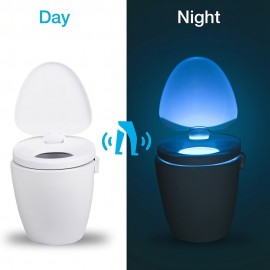 Smart PIR 8 Colors Motion Sensor Toilet Seat Night Light Waterproof For Toilet Luminaria Lamp Hanging Type WC Toilet