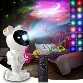 1pc Astronaut Milky Way Projector Night Light With Wireless Music Player, Remote And Key Control, Wireless Connection And Timing,Nebula Starry Moon Projector Effect, Dynamic, Bedroom Game Party Gift