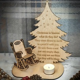 LED1PC Christmas Candle Light, Room Decoration Light, Memorial To Deceased Loved Ones Lamp, Angel Poetry Memorial Light, Christmas Rocking Chair Candle Light