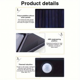 100LED Induction Light, Solar Charging, Courtyard Wall Light On All Sides Of The Human Body Induction Wall Light Outdoor Light