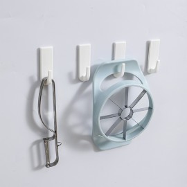 6pcs Simple Sticky Hooks, Punch-free Hook, Wall Door Back Coat Hook, Kitchen And Bathroom Multifunctional Adhesive Hook