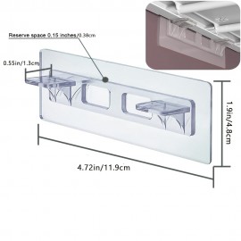 4/10pcs Punch Free Adhesive Shelf Bracket, Shelf Pegs, Shelf Clip For Cabinet Book Shelves 11.9x4.8cm/4.72x1.9in