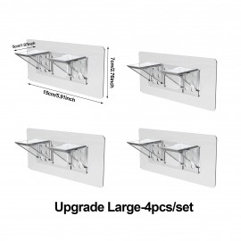 4/10pcs Punch Free Adhesive Shelf Bracket, Shelf Pegs, Shelf Clip For Cabinet Book Shelves 11.9x4.8cm/4.72x1.9in