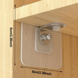 4/10pcs Punch Free Adhesive Shelf Bracket, Shelf Pegs, Shelf Clip For Cabinet Book Shelves 11.9x4.8cm/4.72x1.9in