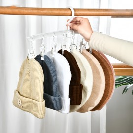 1pc Hat Organizer, Hat Rack For Baseball Caps With Hanger, Hat Hanger For Closet Room Holder, Hanging Ball Cap Organizer Storage Clips