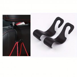 4pcs 1.3in*4.3in, 33lbs MAX Black Headrest Hooks For Car, Purse Hanger Headrest Hook Holder For Car Seat Organizer Behind Over The Seat Hook Hang Purse Or Bags, Black