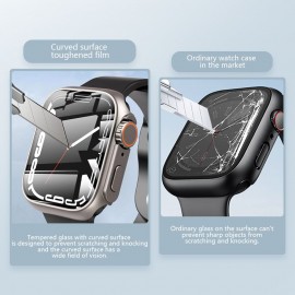 2-in-1 Upgrade: Ultra Cover for Watch 8/7/6/SE 44/45mm - Full Coverage Frame Screen Protector