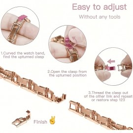 Shiny Rhinestone Butterfly Metal Strap For IWatch, Lightweight Adjustable Bracelet, Compatible With Iphone Watch Band