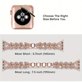 Add Bling To Your Watch With Our Metal Band - Compatible With Watch Series 8/7/6/5/4/3/2/1/SE/Ultra- Shiny And Stylish For Women In Sizes 38mm 40mm 41mm 42mm 44mm 45mm 49mm