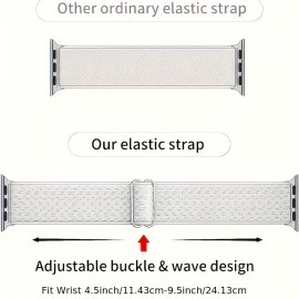 Braided Stretchy Solo Loop Compatible For iWatch Band 38mm 40mm 41mm 42mm 44mm 45mm 49mm For Women Men, Nylon Elastic Straps Wristbands For IWatch Series 8 7 6 SE 5 4 3 2 1 Ultra